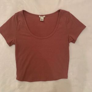 women’s, subtle pink, short sleeve crop top